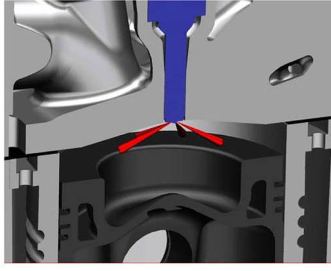 一款早期gdci发动机燃烧室的渲染图